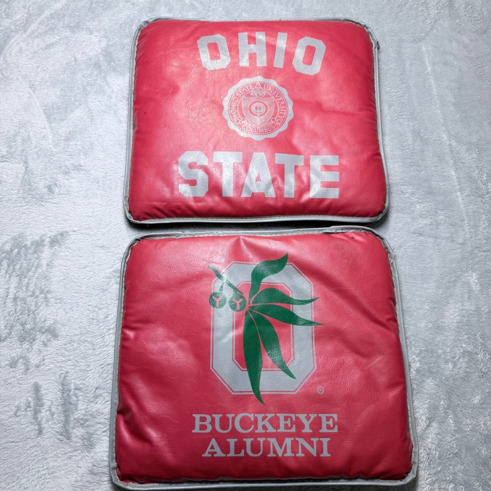 Vintage Ohio State Buckeyes Alumni‎ Seat Cushions – Carmen Ohio – Set of 2